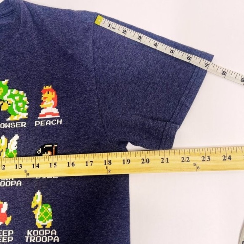 Nintendo Super Mario Bros Character Guide T-shirt Navy Blue Size Medium - Picture 7 of 8